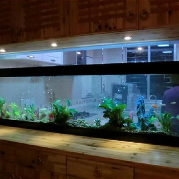 Вграден Екологичен Аквариум за риби Бюфет Шкаф Настолен Аквариум от Стъклен Винен шкаф за хол Аквариум за риби
