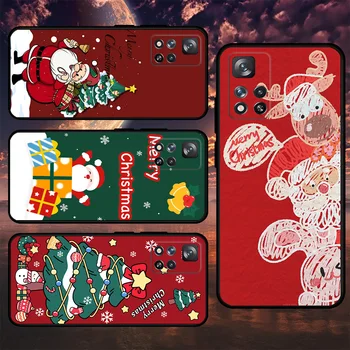 Коледен Калъф За телефон с Снеговиком Xiaomi Redmi Note 10 11 12 Pro 9 8 10В K40 9C 9A 7 k50 Gaming Funda Силикон Мек Калъф