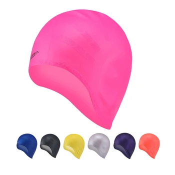 Възрастни высокоэластичные плувни шапки за мъже И жени, водоустойчив шапка за басейна, защищающая уши, Дълга коса, голяма силиконова капачка за гмуркане