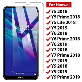Закалено Стъкло 9H За смартфон Huawei У 7 Y6 Prime Y5 Lite 2018 Защитно Стъкло на Huawei Y9 Prime 2019 Защитно Фолио за Екрана