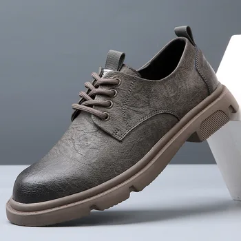 Мъжки Бизнес Ежедневни обувки от естествена кожа, Дишащи Мъжки Лоферы, Луксозна Работна обувки Sapato Social Masculino Schuhe Herren