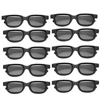 10 бр. пасивни поляризирани 3D очила за 3D телевизия Real 3D Cinemas за 3D игри на Sony и Panasonic TV Frame