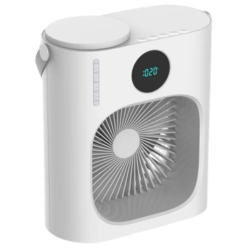 Преносим вентилатор за климатик с мини-USB-охлаждане, Акумулаторна батерия за Преносим безшумен спрей за работния плот в офиса спалнята