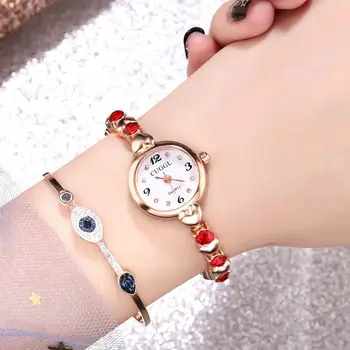 Модерен дамски часовник скъпоценни Камъни Love Водоустойчив немеханические ръчен часовник Луксозни тенденция Златни дамски кварцови ръчни часовници