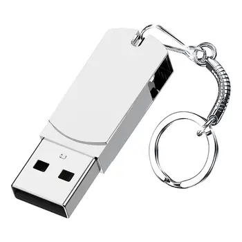 OTGфлэш-памет от 64 GB Високоскоростен USB 3.0 За КОМПЮТЪР на мобилен телефон, USB-Метален мини-диск Отточна тръба на шарнирна връзка, USB флаш устройство Ключодържател