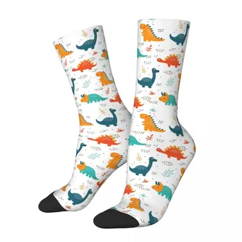 Весели забавни мъжки чорапи в стил хип-хоп, сладък cartoony чорап с динозавром, висококачествени дамски чорапи, пролет, лято, есен, Зима