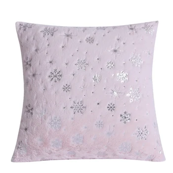 Декоративни възглавници във формата на снежинки, Мека калъфка, плюшен калъфка за възглавница, калъфка за дивана, Коледна калъфка
