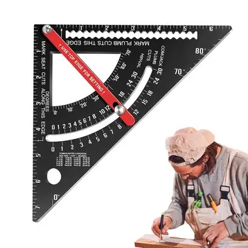 Комплект за дървообработване, Квадратен Инструмент, строително дърводелски Инструмент за Измерване, Регулируема Квадратен строително дърводелски Инструмент за Измерване За полагане на плочки, Дограма работа