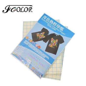 100 Листа термотрансферен хартия за сублимационного принтер формат А4 за мастилено-струен принтер, сублимационен печат на хартия за печат дрехи върху тениски от памук тъмен