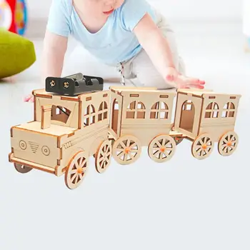 Комплекти модели мини-влакове, дървени пъзели, Образователни пъзели, проекти за научни експерименти, развитие на занаяти, Подаръци за деца