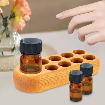 Необходими притежателя на дисплея масло 9 слотове аромат контейнер регистрация козметичен лак за нокти дървен шкаф за рожден ден подаръци за нов дом