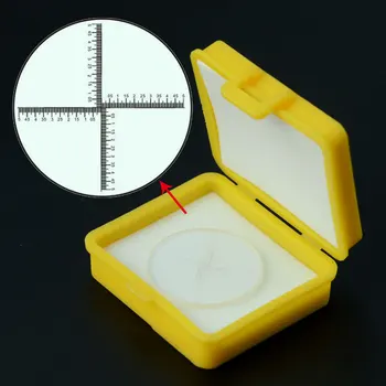DIV = 0,05 mm Микрометър за калибриране фокусиращ микроскоп, за да обективни стъкло Stage Micrometer