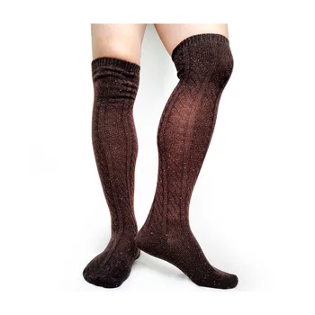 Зимни Дебели Чорапи, Мъжки Над коленете, Официални Делови Чорапи, Секси Модни мъжки Дълги Чорапи, памучни Възли Мъжки чорапи