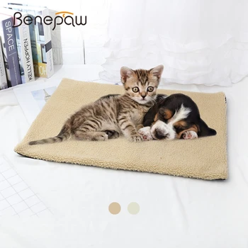 Зимна термо-отразяващи подложка за котки Benepaw, топли флисовые подложки за сън, легла за домашни котки, подложка за спане кученце, коте с нескользящим дъно