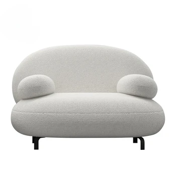Проста кърпа, единична диван от кадифе агне, хол, спалня, мързелив човек, малък домашен разтегателен диван и фотьойл