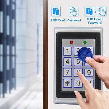 RFID Метален контрол на достъпа EM Card Reader Клавиатура с 2000 потребители на 125 khz Card Reader Клавиатура Ключодържатели за достъп до вратата