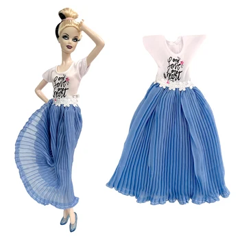 NK, 1 бр., модни плиссированная пола син цвят за кукли 1/6 BJD, аксесоари за кукли, дрехи за Барби кукли, дрехи, Куклена къща, играчка