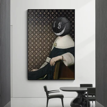 Луксозна Картина Дворец В Маската Семеен Ретро Постер Долара на Човек Графити Печат върху платно Модерен Поп-арт Стенни пана Интериор на спалнята