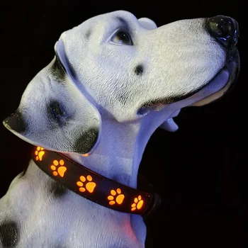 Led светлина нашийник за домашни любимци и каишка USB зареждане на нощна разходка и защита от загуба на led нашийник за кучета dog led