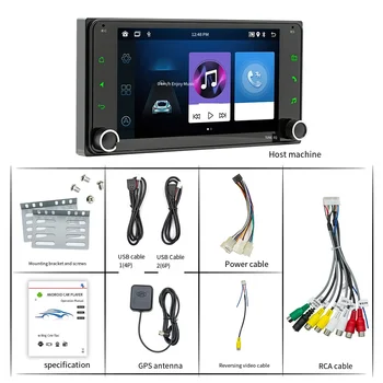 7-инчов Безжичен Carplay Android БТ WIFI GPS Плейър 2 + 64G Мултимедийно Авторадио За Toyota Corolla Автомобилен Мултимедиен Плеър