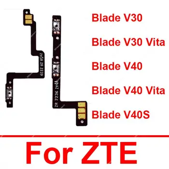 За ZTE Blade V30 Vita V40 Vita V40S Бутон за включване изключване, бутон за регулиране на силата на звука, гъвкав кабел, страничните клавиши за сила на звука, гъвкав кабел със стикери