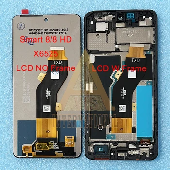 За Infinix Smart 8 HD X6525 LCD дисплей Smart 8 LCD рамка тъчпад за Infinix Smart 7x6515 LCD дисплей Smart 7 HD X6516 LCD дисплей на екрана на дисплея