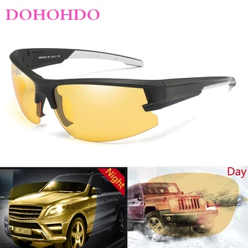 DOHOHDO Нови Мъжки слънчеви очила за нощно виждане за водача, Слънчеви очила, Очила за шофиране на колата, защита UV400, Дамски поляризирани слънчеви очила, очила