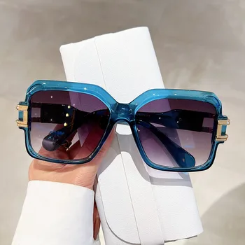 GM LUMIAS Нови модни реколта мъжки И женски слънчеви очила с негабаритными квадратни цветове, модни слънчеви очила с наклон цвят карамел UV400
