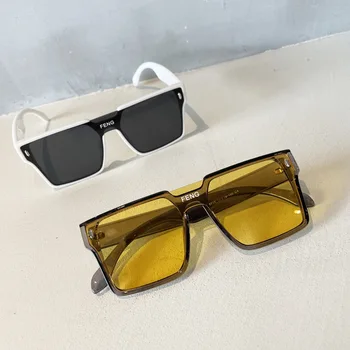 2024 чифт слънчеви очила дамски ins wind street shooting tide, голяма дограма квадратна вдлъбната форма, декоративни слънчеви очила, очила за мъже