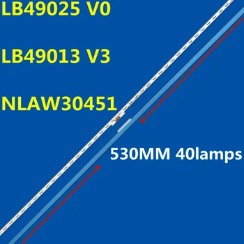 20PCS Led светлини Stirp LB49013 LB49025 за KDL-49WE660 KD-49X720E KD-49W660E KD-49XE7002 KD-49XF7003 KD-49XF7073 KD-49XE7093