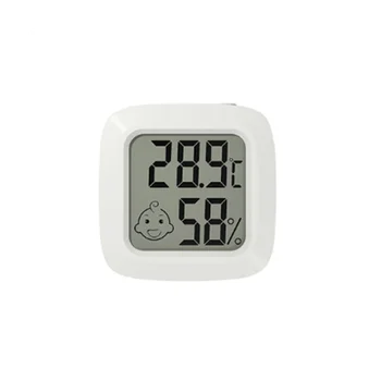 Мини LCD дигитален термометър-влагомер Magentic Измерване на температура Сензор за влажност на метеорологичната станция Бял