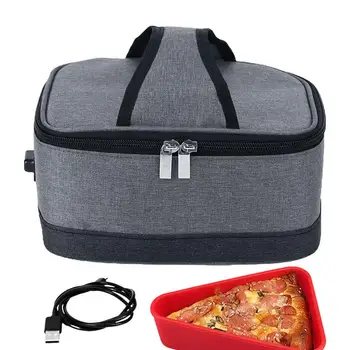 Обяд-бокс-охладител с захранван от USB, изолирано чанта-тоут за съхранение на продукти, термосумка-хладилник с голям капацитет, чанти за храни, калъф за