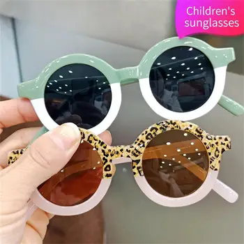 Детски слънчеви очила в ретро стил, обикновена, устойчиви на uv кръгли удобни очила, очила за деца на Едро