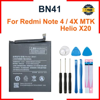 За Xiao Mi BN41 Батерия За Xiaomi Redmi Note 4 / X4 4000 ма Оригинални Батерии За мобилни Телефони + Безплатни Инструменти