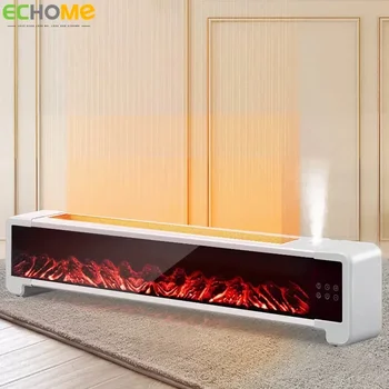 Електрически нагревател Камини с дистанционно управление Имитация на пламъка Хидратация за отопление на спални Нагревател за баня Зимата нагревател