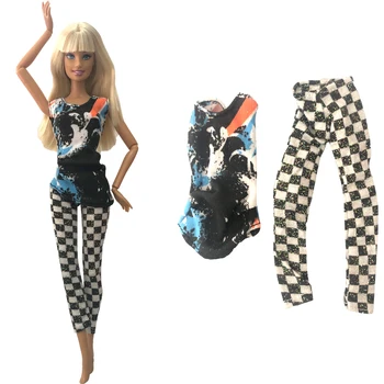 NK 1 x стоп-моушън облекло Модерен топ, скъпа риза, небрежно ежедневно облекло, панталони, дрехи за Барби кукли, аксесоари, играчки за момичета