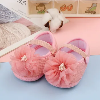 Модни детски обувки за първите ходунков За момичета, детски парти, Балерина, детски ежедневни обувки с 3D цветя и кристали