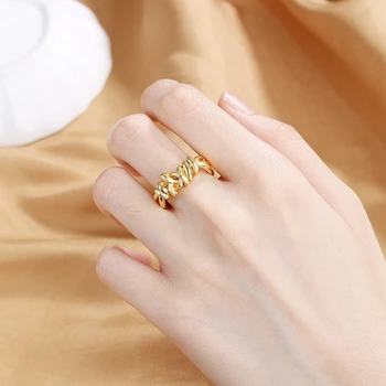 Модни Реколта минималистичные пръстен златен цвят с център За жени, геометрични орнаменти ръчно изработени за парти по случай рожден ден, подаръци