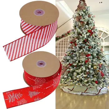 Лентата за коледната украса, по-дебел и устойчив на спукване Подарък лента, опаковка с Коледните лък за фестивала