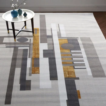 Модерни, абстрактни италиански килими за хол, луксозен Китайски подложка за американската спални, Златни геометрични подложки за дома