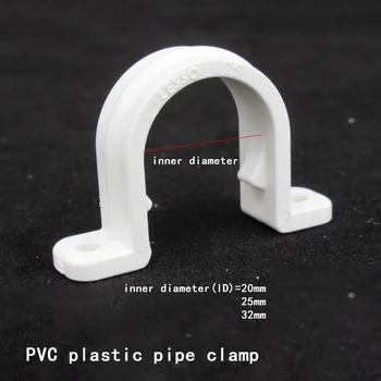 Скоба за пластмасови тръби от PVC u-образна карта за тръби, скоба за пластмасови тръби от PVC, скоба за формата на седлото, 10 бр.