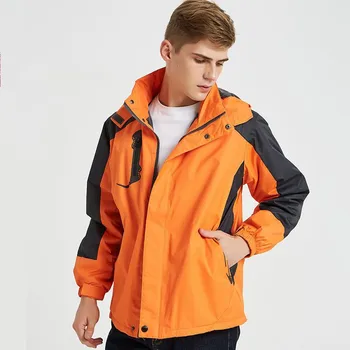 Мъжки якета, есенни и зимни улични кадифе изолирана тела, водонепроницаемое ветрозащитное палто за джогинг, топло училищни униформи