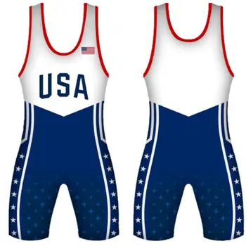 САЩ, борцовские тениски, монтиране костюм 2023, мъжко пълномаслено боди, Дишаща спортен костюм за вдигане на тежести, пауэрлифтинга, фитнес