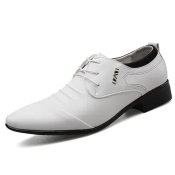 Модни oxfords, мъжки ежедневни обувки, марка мъжки обувки от мека кожа, мъжки бизнес обувки без скрепителни елементи, по-големи размери 45 KA3796