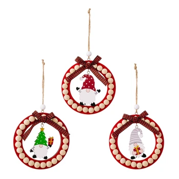 Коледен декор, Коледни Висящи дървени орнаменти, Кух дървен медальон, знак, Коледно дърво, окачване, Подарък тагове за Коледа, Трайни