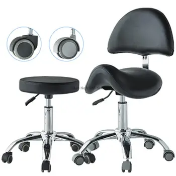 Удобна и Регулируема седалка на стол-седло Ергономични Медицински Офис стол-седло Козметик Зъболекар Въртящо се кресло на колела