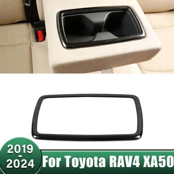 Наслагване на Рамки на Притежателя Чаша Вода Задната Редица столчета за автомобил От Неръждаема Стомана За Toyota RAV4 XA50 2019 2020 2021 2022 2023 2024 RAV 4 Hybrid