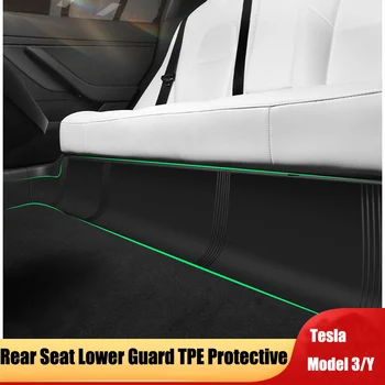 Модел Y Долната Защита на Задната Седалка, TPE Защитна Плоча за Tesla, Модел Y/3 устойчив на удари Подложка За Краката Пътнически Прахоустойчив Мат Аксесоари за Автомобили