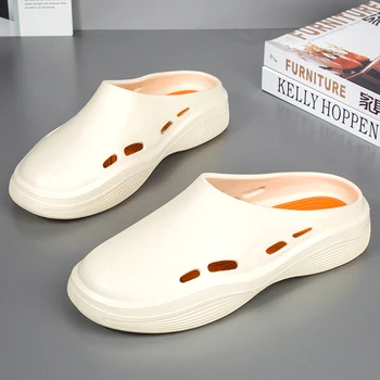 Луксозни мъжки чехли Модни маркови летни сандали за мъже Модни улични мъжки плажни пързалки Eva Комфортна дишаща дизайнерски обувки