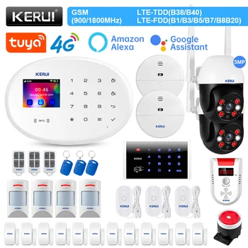 KERUI W204 4G Комплект Аларма WIFI GSM Домашна Охранителна Алармена система Sasha Smart Control Panel с Домашни Устройства